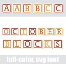 October Blocks Color Font