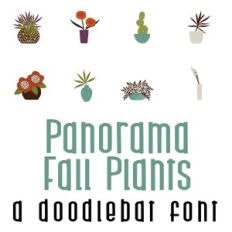 Panorama Fall Plants Full Color Doodlebat Font