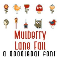 Mulberry Lane Fall Full Color Doodlebat Font
