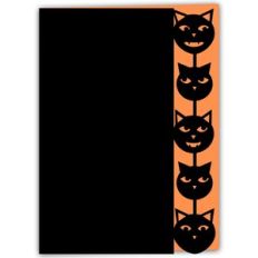 Vampire Cat Edged Halloween Card