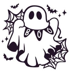 Ghost with Boo Banner