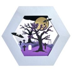 Halloween frame hexagonal