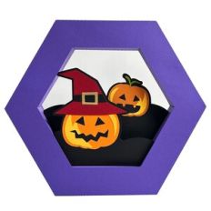 pumpkins frame hexagonal