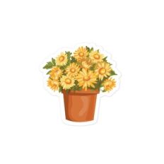 Yellow Flowers in Pot