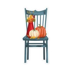 Chair with Pumpkins