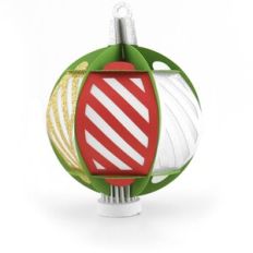 3D Christmas Ornament Stripes