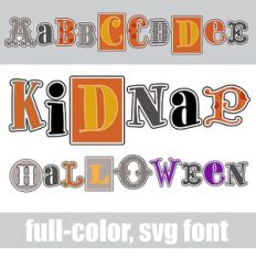 Kidnap Halloween Color Font