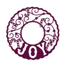 Joy Christmas wreath