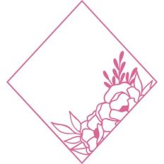floral diamond frame