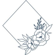 floral diamond frame