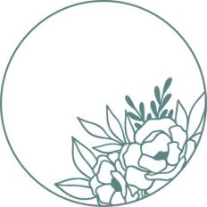 floral round frame