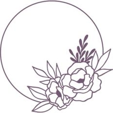 round floral frame