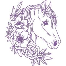 floral horse