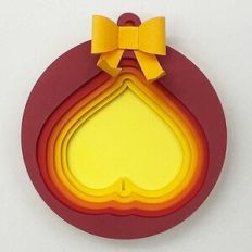 Layered Aspen Leaf Ornament