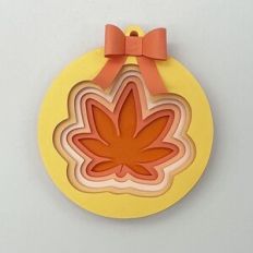 Layered Chestnut Leaf Ornament