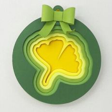 Layered Ginkgo Leaf Ornament