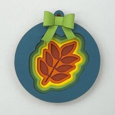 Layered Walnut Leaf Ornament
