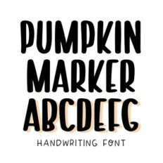 BFC Pumpkin Marker Brush Handwritten Notebook Font