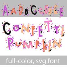 Confetti Cobweb Color Font