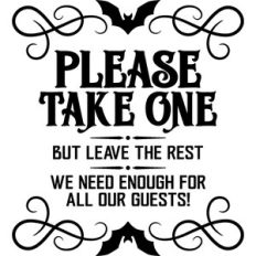 please take one
