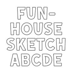 BFC Funhouse Sketch Bold Chunky Block Sketch Font