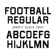 BFC Football Regular Sporty Block Display Jersey Font