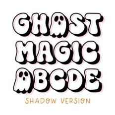 BFC Ghost Magic Shadow Retro Halloween Bubble Ghost Font