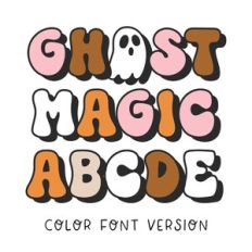 BFC Ghost Magic Color Font Boho Halloween Ghost Font