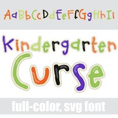 Kindergarten Curse Color Font
