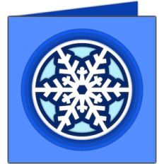 snowflake circle card