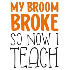 My Broom Broke So Now I Teach Quote