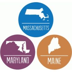 state badges: me md ma