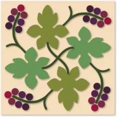 grape leaf quilt block