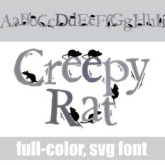 Creepy Rat Color Font
