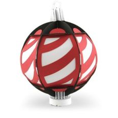 3D Christmas Ornament Swoosh Stripes