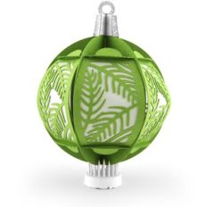 3D Christmas Ornament Pine Boughs