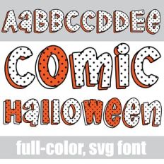 Comic Halloween Color Font