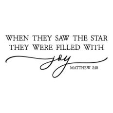 when they saw the star they were filled with joy