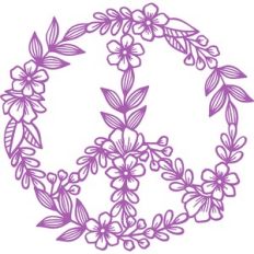 floral peace sign