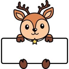 Christmas Reindeer Name Frame