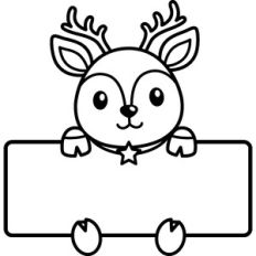 Christmas Reindeer Name Frame