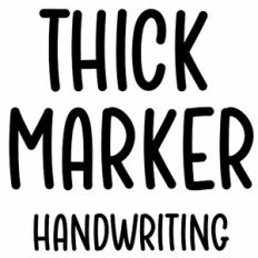 thick marker handwriting font