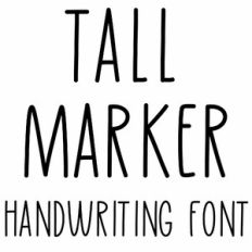 tall marker handwriting font
