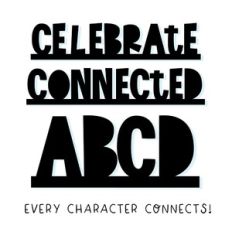 BFC Celebrate Connected Party Cake Topper Cut Out Font