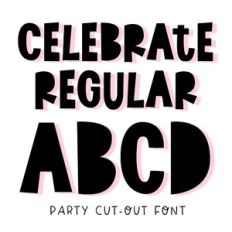 BFC Celebrate Regular Birthday Party Cut Out Font