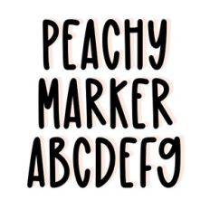 BFC Peachy Marker Bold Thick Marker Handwriting Font