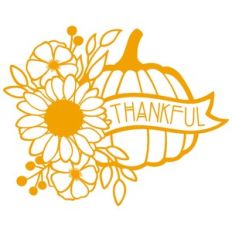 floral thankful pumpkin