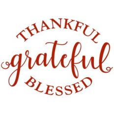 thankful grateful blessed