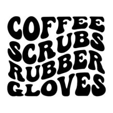 Coffee scrubs rubber gloves