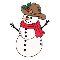 Christmas Cowboy Snowman